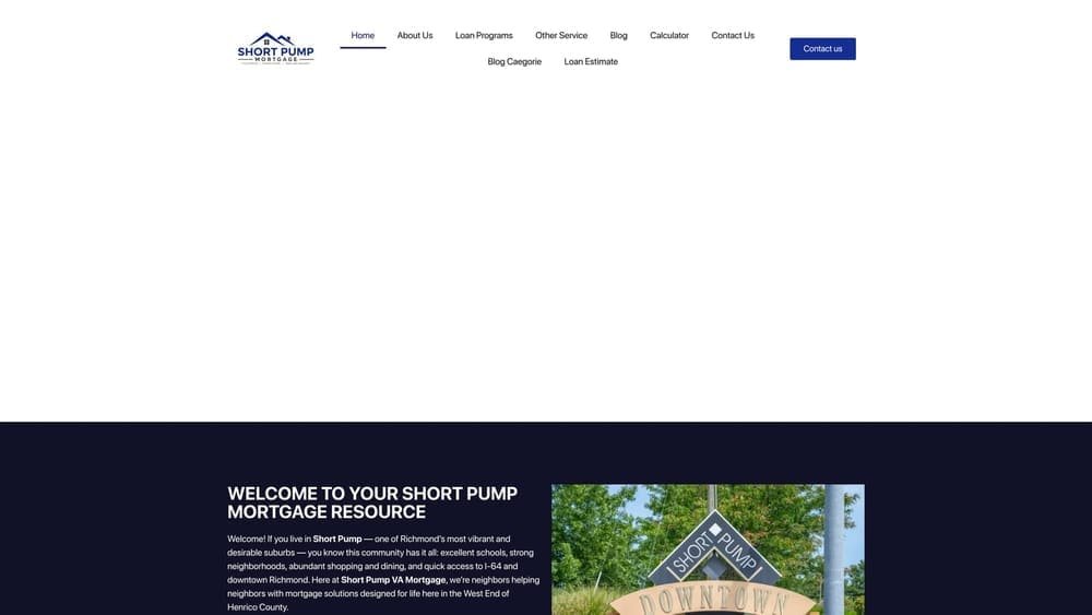 Screenshot of Short Pump Mortgage – NoTouch Credit Pull Pre-Approval Portal website